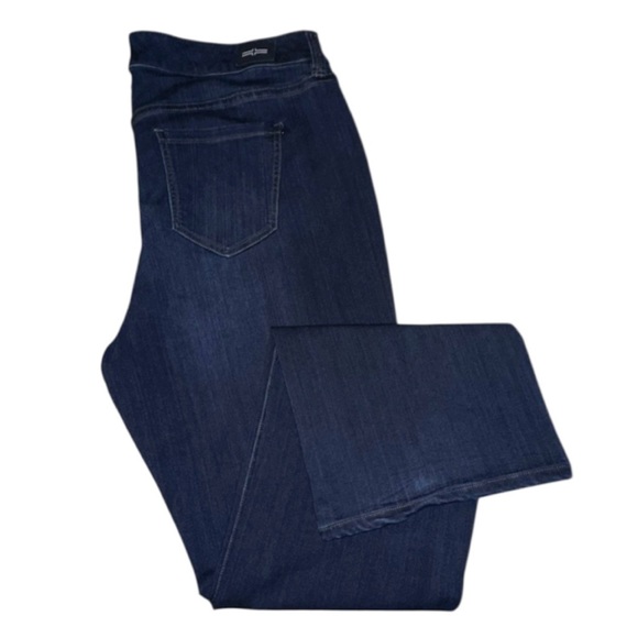 LIVERPOOL Lucy Bootcut Dunmore Dark Wash Stretch Upscale Career Chic Sleek 20W - Picture 3 of 16